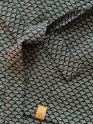 kimono męskie czarno białe wachlarze bawełna popelina unisex damskie krótkie wiązane kieszenie