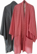 kimono męskie czerwono białe czarne kieszenie