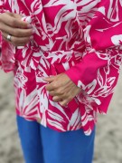 koszula pink kimonowa wiskoza kwiaty hawaje