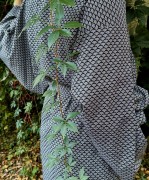 kimono męskie czarno białe wachlarze bawełna popelina unisex damskie krótkie kieszenie