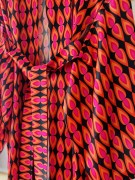 abstrakcja kimono długie satyna