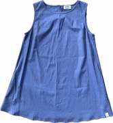 blue indigo dress mini linen