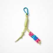 key ring brelok napis wave zielony