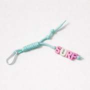 key ring brelok napis surf seledin seledynowy breloczek do kluczy