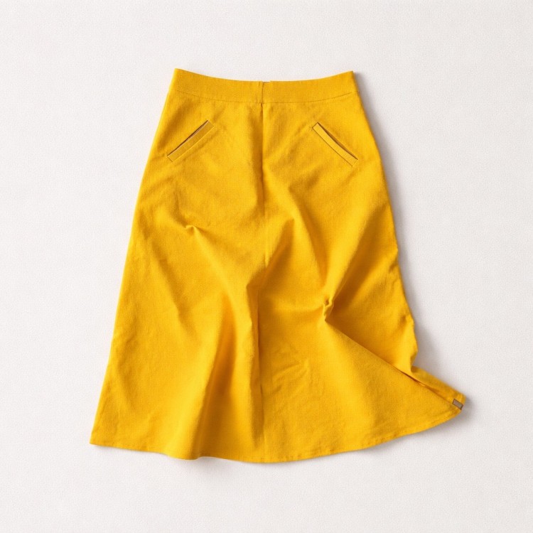 jeans yellow żółta long spódnica maxi