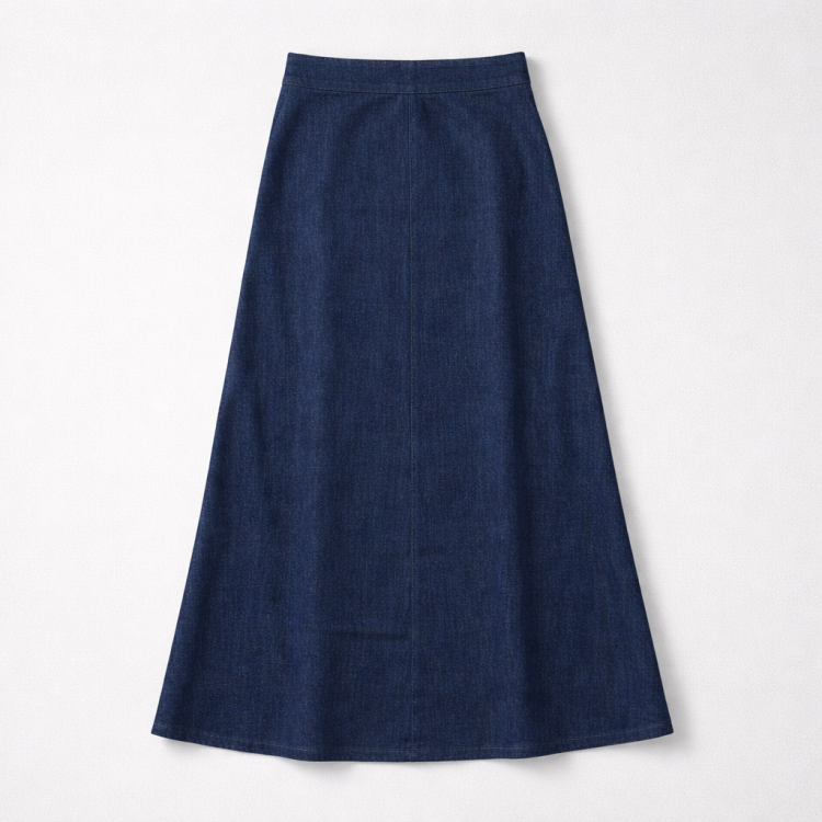 jeans navy blue long spódnica maxi
