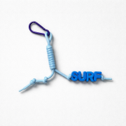 key ring brelok napis surf blue niebieski do kluczy