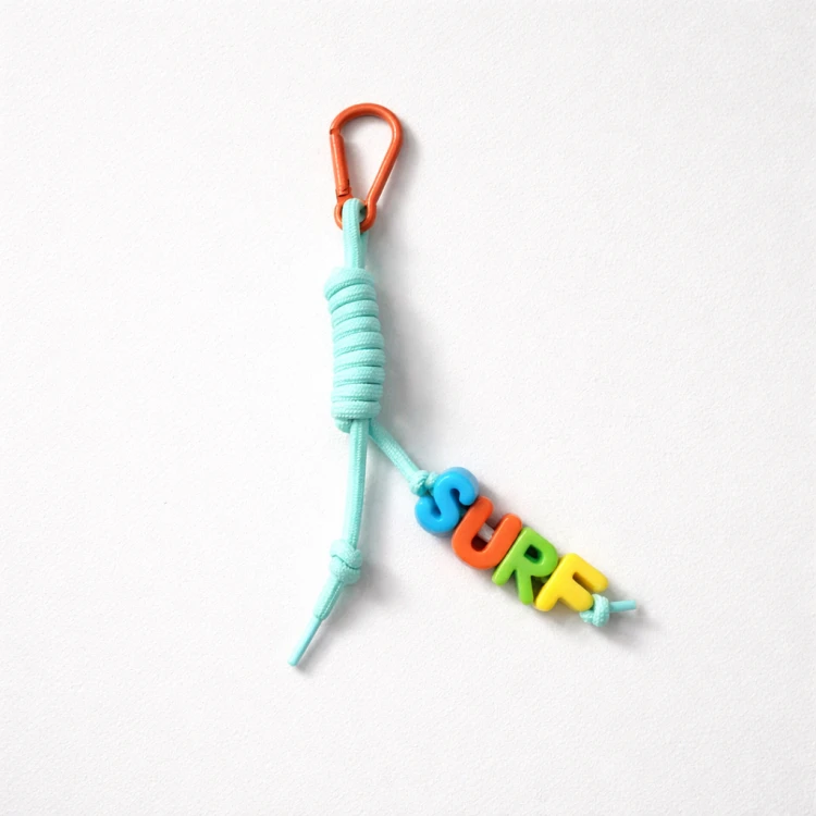 key ring brelok napis surf miętowy do kluczy