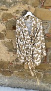 kimono frędzle muślin złote palmy boho styl