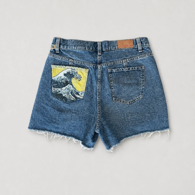 fala jeans vintage szorty