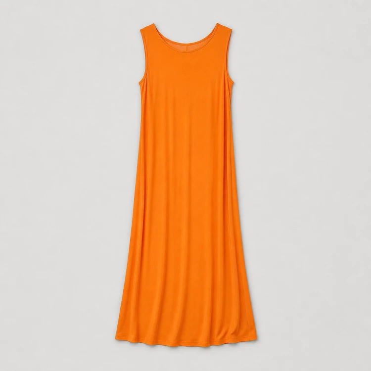 long długa dress sukienka kieszenie letnia pomarańczowa orange