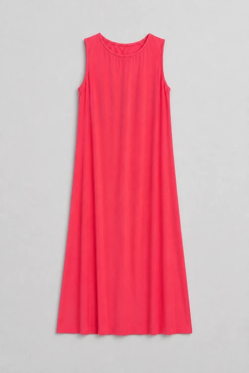 długa sukienka koralowa long dress kieszenie