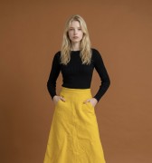 skirt spódnica full kolor żółta yellow