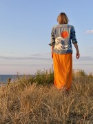 jacket sunset jeans pomarańcz słońce