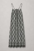 sukienka wakacyjna paprocie czarno biała długa long dress Summer