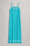 Turkusowa sukienka blue lagoon dress long wiskoza