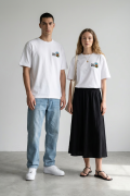 koszulka kwiaty aloha flower craft ręcznie malowane wave wood tshirt byadula