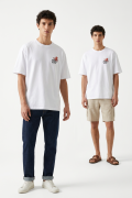 koszulka octopus ośmiornica draft ręcznie malowane wave wood tshirt unisex men męska