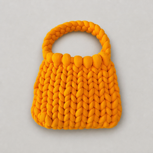 włóczka bawełna żółta yellow bag summer torba torebka