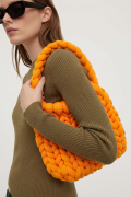 włóczka bawełna żółta yellow bag summer torba torebka bawełna