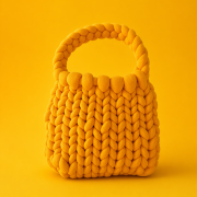 włóczka bawełna żółta yellow bag summer torba torebka