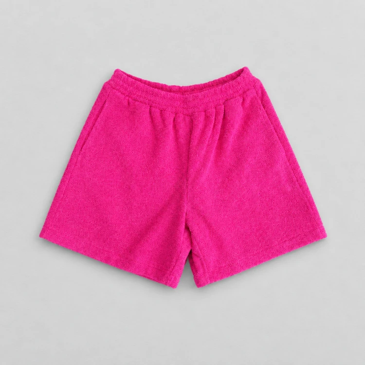 magenta spodenki shorts szorty róż różowe frotte