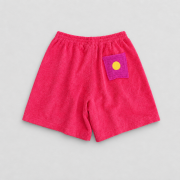 coral koral spodenki shorts szorty kieszeń róż frotte