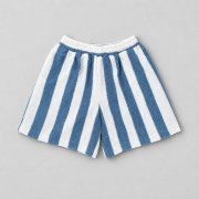 paski kolor frotte spodenki stripes szorty shorts niebieskie białe