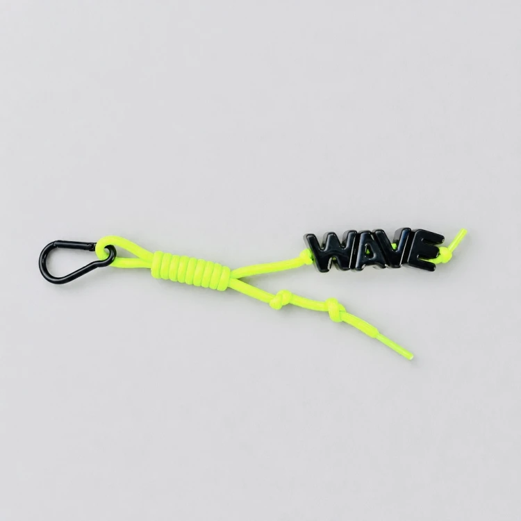 key ring brelok napis wave neon żółty