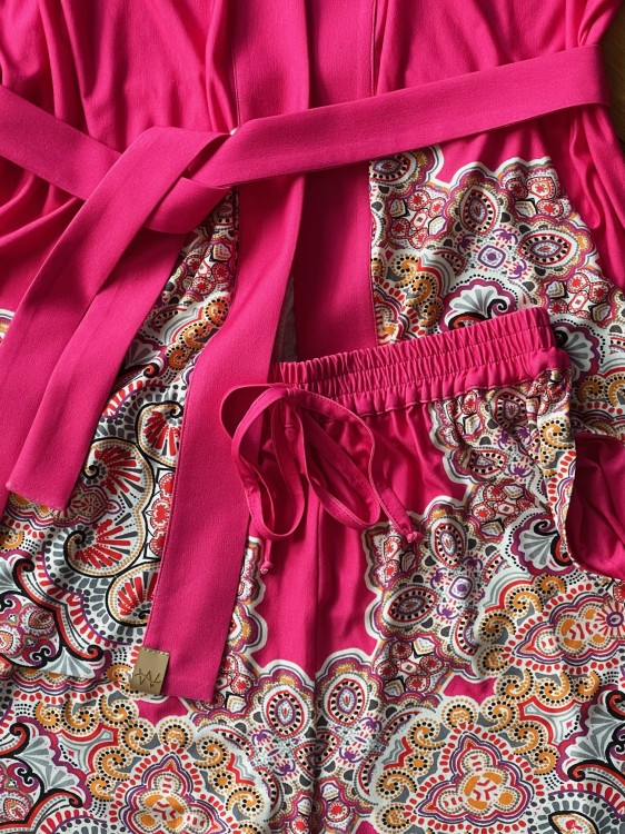 kimono orent szorty róż