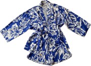 blue niebieski Hawaii set szorty koszula kimonowa zestaw