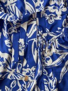 spodenki koszula niebieskie blue kwiat hawajskie wiskoza zestaw set komplet