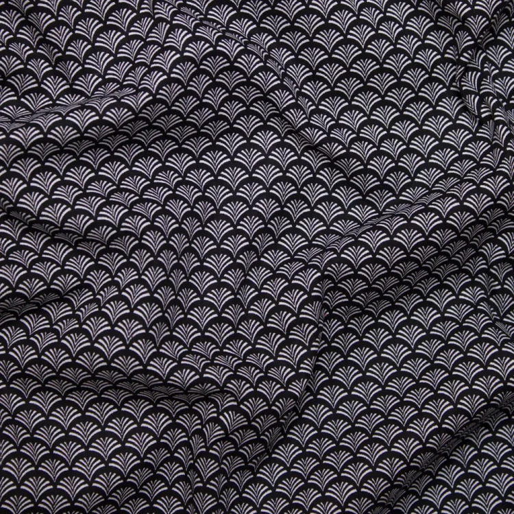 kimono męskie czarno białe wachlarze bawełna popelina unisex damskie krótkie