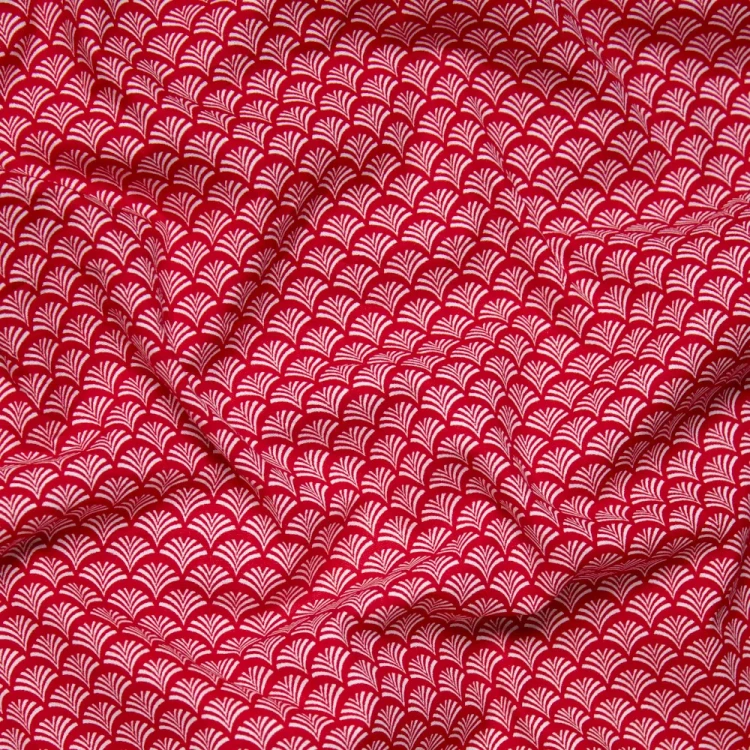 wachlarze kimono biało czerwone bawełna